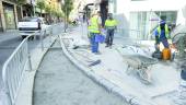 CAMBIOS. Adecuación de la curva de la acera entre el Paseo de la Estación y Madre Soledad Torres Acosta, el pasado agosto. 