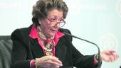 VALENCIA. La exalcaldesa Rita Barberá, en su comparecencia ante los medios de comunicación.