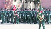 FORMACIÓN. Alumnos de la Academia de la Guardia Civil de Baeza participan en su primer acto oficial por el Día del Pilar.