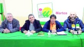 CONTAMINACIÓN. Jiménez, Navarro, Funes y Vázquez durante la rueda de prensa dada en la sede de IU.