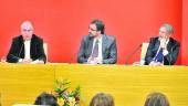 HOMENAJE. Cesáreo Rodríguez-Aguilera, Juan Gómez y José Ángel Marín presentan el libro.