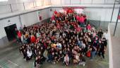 actividad multitudinaria. Participantes en la Yincana Matemática del instituto Alfonso XI, tras el acto de entrega de premios, celebrado en el silo.