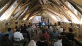 PATRIMONIO. Momento de la inauguración de las jornadas dedicadas a los iberos y al yacimiento de Iliturgi, celebrada en la Casa Palacio. 