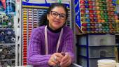 EMPRENDEDORA. Maribel Donaire, con sus herramientas de trabajo.