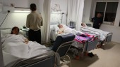 Una de las habitaciones del Hospital Médico-Quirúrgico en la que ayer estaban ingresados tres pacientes.
