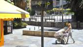 2016. Un termómetro en la Plaza de la Constitución de la capital marca los 41 grados que están previstos para hoy.