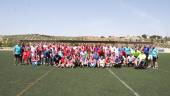 EQUIPOS. Equipos del Torredonjimeno, el Real Jaén y el Torredelcampo posan juntos en el campo Loma de los Santos.