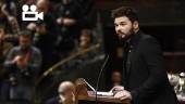 Gabriel Rufián en una de sus intervenciones en el Congreso.