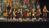 PASIÓN. Los componentes de la chirigota “Los vecinos del XV” durante su actuación en el escenario del teatro Darymelia de Jaén.