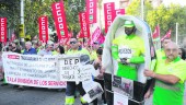 RECHAZO. Protesta de empleados de FCC, en octubre del año pasado, cuando temían la división de los servicios.