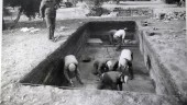 TRABAJOS. Excavación realizada por la Universidad de Sevilla y el Instituto Arqueológico Alemán en Cerro Maquiz, en Mengíbar, en 1988.