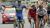 felicidad. Michael Matthews (Orica-BikeExchange) celebra el triunfo en la décima etapa del Tour. 