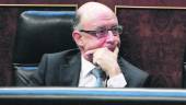 CÁMARA BAJA. El ministro de Hacienda y Función Pública, el jiennense Cristóbal Montoro, en el Congreso. 