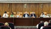 fusión. Miembros del consejo, junto con la directora general, en la celebración de la asamblea.