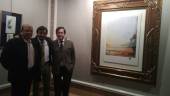 PRESENTACIÓN. Pedro Cámara, decano del Colegio de Arquitectos de Jaén, junto al diputado de Cultura, Juan Ángel Pérez, y el pintor Alfonso Rodríguez.
