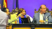 CUENTAS. Manuel Bonilla, Reyes Chamorro y Javier Márquez, en el pleno extraordinario de agosto.