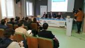 JORNADAS. Fernando Yllescas, Juan Gómez Ortega y Natalia González intervienen durante la inauguración del foro en la Universidad de Jaén. 