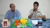 autor. Yonnier Torres, en la presentación de un libro.