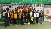 TORNEOS. Podio con ganadores de la competición por equipos de escalada y medallistas en la prueba de orientación celebradas ambas en Cazorla durante dos jornadas.