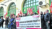 Manifestación de los trabajadores celebrada el pasado lunes.