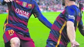 decisivos. Messi y Luis Suárez marcaron los tantos del FC Barcelona. 
