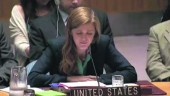 DECLARA. La embajadora de Estados Unidos ante la ONU, Samantha Power, en la sede de las Naciones Unidas. 