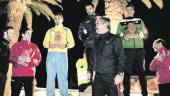podio masculino. Diego Merlo, en el centro, Mohamed Larbi y Jesús Gómez, los tres primeros clasificados. 
