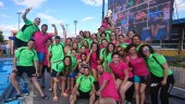LOGRO. Los nadadores del CN Máster Jaén posan después de conseguir el título de campeón de Andalucía en Palma del Río.