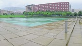 ESPARCIMIENTO. El lago artificial construido en el centro del Parque Andrés de Vandelvira, en el barrio del Bulevar. 