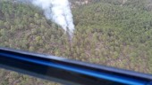 FUEGO. Imagen tomada desde un helicóptero del incendio de Hornos. 