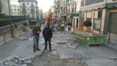 Obras en la calle Bernabé Soriano.