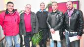 IMEFE. Santos López, José Mesa, Francisco Delgado, Rafael Cárdenas y Antonio Jesús Cabrera, ayer, en la jornada informativa sobre el curso de Inglés.