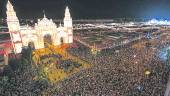 expectación. Inauguración del alumbrado de las últimas ediciones de la Feria de Abril de Sevilla.