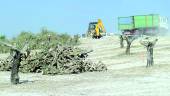 OBRAS. Trabajos para la ejecución de la autovía de Linares a Albacete, cerca de Torreperogil, un proyecto que impulsa el Gobierno central. 