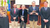 protagonistas. Jesús Pegalajar, Pedro Galera, Pedro Merino y Manuel Carlos Vallejo, en el acto de la hermandad.