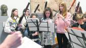 CONCIERTO. Alumnos de oboe y fagot, durante su actuación en el Museo Provincial de Jaén. 