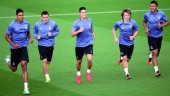 PREVIA. Varane, Kovacic, James, Modric y Casemiro entrenan en la preparación del partido frente al Sporting.