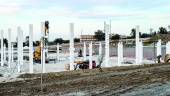 EN MARCHA. Trabajos de construcción de Decathlon, en el futuro centro comercial Jaén Plaza. 