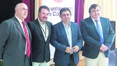 INAUGURACIÓN. Juan Balbín, Jorge González, Francisco Reyes y Enrique Puñal.
