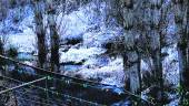 HIELO. Aspecto que presentan los márgenes del río Zumeta a su paso por las Juntas de Miller. 