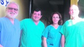 EXPEDICIÓN. Equipo de profesionales sanitarios formado por Marcial Fraga, Basilio Dueñas, Carmen García y Benjamín Narbona.