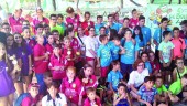 JÓVENES. Participantes de la prueba de la Copa Diputación de bolo andaluz de montaña base, celebrada en Chilluévar.