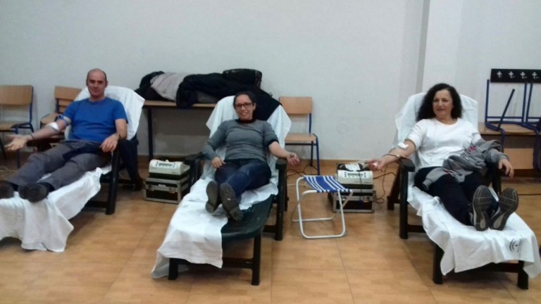 Donación de sangre colectiva en Lopera