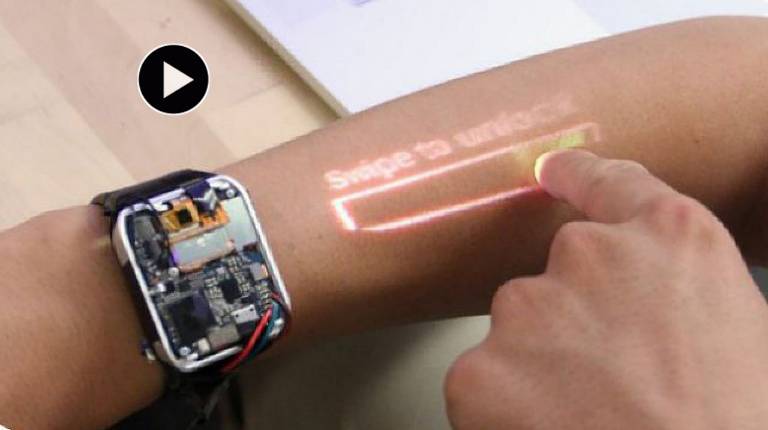 <i>LumiWatch, el nuevo smartwatch que se proyecta en la piel. </i>