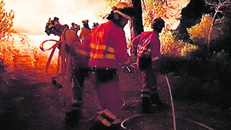 Continúa la lucha contra el fuego en el municipio de Nerva