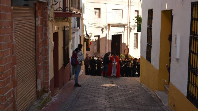 Ofrenda de cohetes al patrón