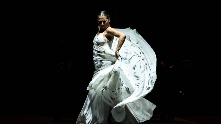 Sara Baras “baila” en un aceite de arte