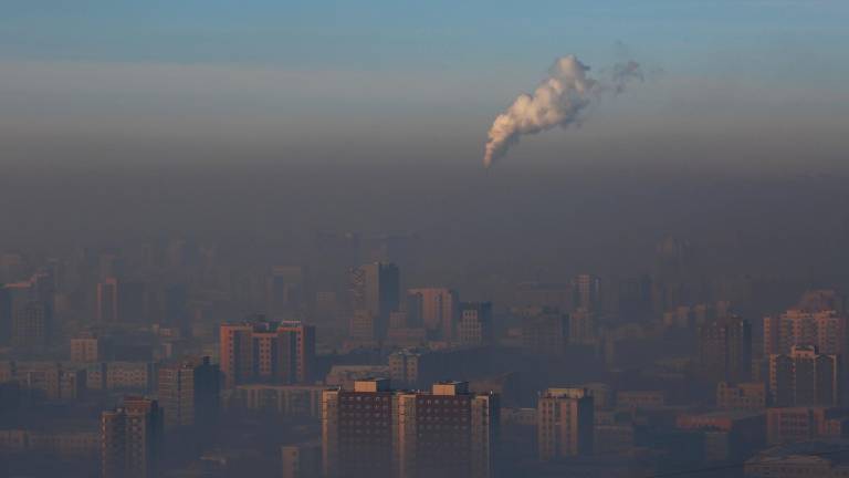 Foto aérea de Mongolia y su contaminación.