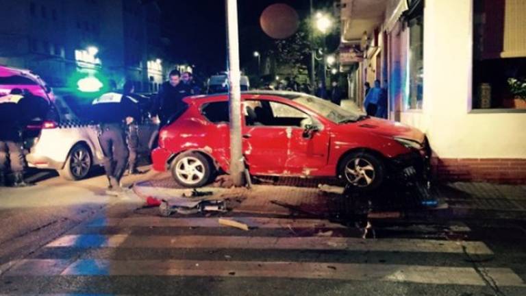 Accidente nocturno en Calle Goya