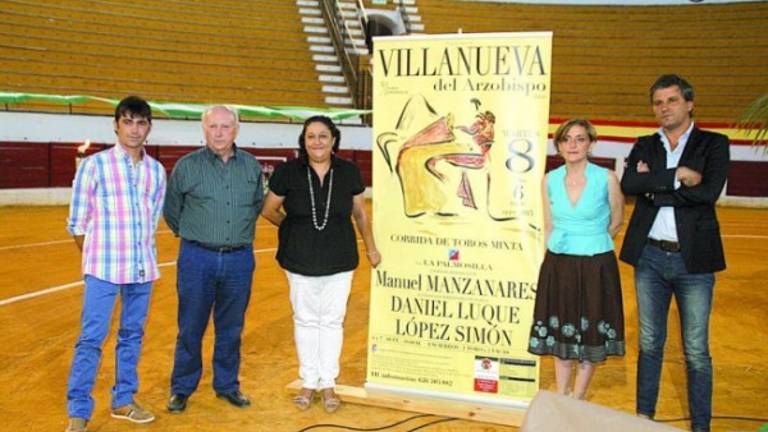Daniel Luque y López Simón, en la feria de Villanueva